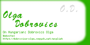 olga dobrovics business card